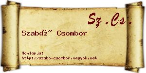 Szabó Csombor névjegykártya